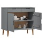 MOLD sideboard solid gray pine wood 90x40x80 cm by vidaXL, Sideboards - Ref: Foro24-350548, Price: 169,35 €, Discount: %