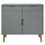 MOLD sideboard solid gray pine wood 90x40x80 cm by vidaXL, Sideboards - Ref: Foro24-350548, Price: 169,35 €, Discount: %