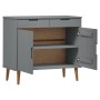 MOLD sideboard solid gray pine wood 90x40x80 cm by vidaXL, Sideboards - Ref: Foro24-350548, Price: 169,35 €, Discount: %