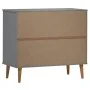 MOLD Sideboard aus massivem grauem Kiefernholz 90x40x80 cm von vidaXL, Sideboards - Ref: Foro24-350548, Preis: 166,27 €, Raba...