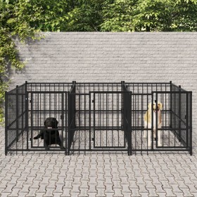 Stahl-Außenzwinger 5,63 m² von vidaXL, Hundehütten und Zäune - Ref: Foro24-3124580, Preis: 566,17 €, Rabatt: %