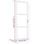 Innentür EGS Glas und schwarzes Aluminium 76x201,5 cm von vidaXL, Türen für zu Hause - Ref: Foro24-350560, Preis: 257,45 €, R...