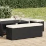 Ottoman bench with black synthetic rattan cushion 110x30x40 cm by vidaXL, garden benches - Ref: Foro24-319396, Price: 99,04 €...