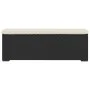 Ottoman bench with black synthetic rattan cushion 110x30x40 cm by vidaXL, garden benches - Ref: Foro24-319396, Price: 99,04 €...