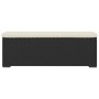 Ottomane-Bank mit schwarzem synthetischem Rattankissen 110x30x40 cm von vidaXL, Gartenbänke - Ref: Foro24-319396, Preis: 110,...