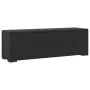 Ottoman bench with black synthetic rattan cushion 110x30x40 cm by vidaXL, garden benches - Ref: Foro24-319396, Price: 99,04 €...