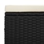 Ottomane-Bank mit schwarzem synthetischem Rattankissen 110x30x40 cm von vidaXL, Gartenbänke - Ref: Foro24-319396, Preis: 110,...