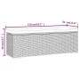 Ottoman bench with black synthetic rattan cushion 110x30x40 cm by vidaXL, garden benches - Ref: Foro24-319396, Price: 99,04 €...
