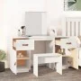 Dressing table with mirror solid white pine wood by vidaXL, Bedroom Dressers - Ref: Foro24-3107835, Price: 241,31 €, Discount: %