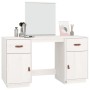 Tocador con espejo madera maciza de pino blanco de vidaXL, Tocadores para dormitorios - Ref: Foro24-3107835, Precio: 244,46 €...