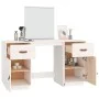 Dressing table with mirror solid white pine wood by vidaXL, Bedroom Dressers - Ref: Foro24-3107835, Price: 241,31 €, Discount: %