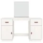 Dressing table with mirror solid white pine wood by vidaXL, Bedroom Dressers - Ref: Foro24-3107835, Price: 241,31 €, Discount: %