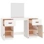 Tocador con espejo madera maciza de pino blanco de vidaXL, Tocadores para dormitorios - Ref: Foro24-3107835, Precio: 244,46 €...