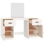 Tocador con espejo madera maciza de pino blanco de vidaXL, Tocadores para dormitorios - Ref: Foro24-3107835, Precio: 241,29 €...