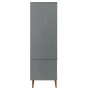 MOLDE Kleiderschrank aus massivem grauem Kiefernholz 90x55x175 cm von vidaXL, Kleiderschränke - Ref: Foro24-350524, Preis: 32...