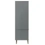MOLDE Kleiderschrank aus massivem grauem Kiefernholz 90x55x175 cm von vidaXL, Kleiderschränke - Ref: Foro24-350524, Preis: 32...