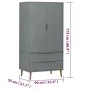 MOLDE Kleiderschrank aus massivem grauem Kiefernholz 90x55x175 cm von vidaXL, Kleiderschränke - Ref: Foro24-350524, Preis: 32...