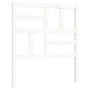 Estructura de cama con cabecero madera maciza blanco 90x200 cm