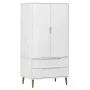 MOLDE Schrank aus massivem Kiefernholz, weiß, 90 x 55 x 175 cm von vidaXL, Kleiderschränke - Ref: Foro24-350523, Preis: 326,0...