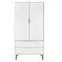 Armario MOLDE madera maciza de pino blanco 90x55x175 cm de vidaXL, Armarios roperos - Ref: Foro24-350523, Precio: 331,08 €, D...