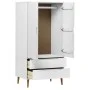 MOLDE Schrank aus massivem Kiefernholz, weiß, 90 x 55 x 175 cm von vidaXL, Kleiderschränke - Ref: Foro24-350523, Preis: 326,0...