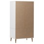 MOLDE Schrank aus massivem Kiefernholz, weiß, 90 x 55 x 175 cm von vidaXL, Kleiderschränke - Ref: Foro24-350523, Preis: 331,0...