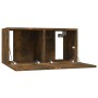 Hängender TV-Schrank aus geräuchertem Eichenholz, 60 x 30 x 30 cm von vidaXL, TV-Möbel - Ref: Foro24-815867, Preis: 41,85 €, ...