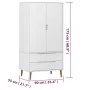 MOLDE Schrank aus massivem Kiefernholz, weiß, 90 x 55 x 175 cm von vidaXL, Kleiderschränke - Ref: Foro24-350523, Preis: 326,0...