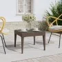Brown synthetic rattan tempered glass side table 50x50x38cm by vidaXL, Side tables - Ref: Foro24-319403, Price: 29,79 €, Disc...