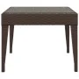 Brown synthetic rattan tempered glass side table 50x50x38cm by vidaXL, Side tables - Ref: Foro24-319403, Price: 29,79 €, Disc...