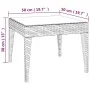 Brauner Beistelltisch aus gehärtetem Glas aus synthetischem Rattan, 50 x 50 x 38 cm von vidaXL, Seitentische - Ref: Foro24-31...