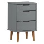 Mesita de noche MOLDE madera maciza de pino gris 40x35x65 cm de vidaXL, Mesitas de noche - Ref: Foro24-350500, Precio: 94,38 ...
