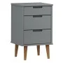 Mesita de noche MOLDE madera maciza de pino gris 40x35x65 cm de vidaXL, Mesitas de noche - Ref: Foro24-350500, Precio: 88,15 ...