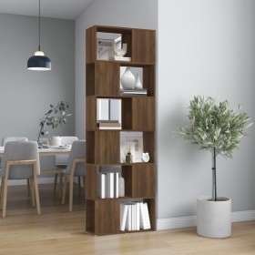 Shelf / space divider brown oak 60x24x186 cm by vidaXL, Bookcases and shelves - Ref: Foro24-816034, Price: 82,49 €, Discount: %