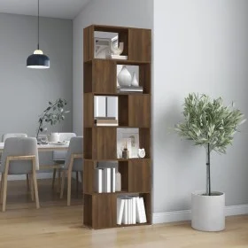 Shelf / space divider brown oak 60x24x186 cm by vidaXL, Bookcases and shelves - Ref: Foro24-816034, Price: 81,47 €, Discount: %