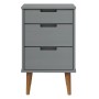 Mesita de noche MOLDE madera maciza de pino gris 40x35x65 cm de vidaXL, Mesitas de noche - Ref: Foro24-350500, Precio: 94,38 ...