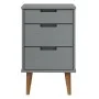 MOLDE bedside table solid gray pine wood 40x35x65 cm by vidaXL, Nightstands - Ref: Foro24-350500, Price: 88,23 €, Discount: %