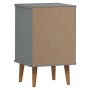 Mesita de noche MOLDE madera maciza de pino gris 40x35x65 cm de vidaXL, Mesitas de noche - Ref: Foro24-350500, Precio: 94,38 ...