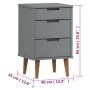 Mesita de noche MOLDE madera maciza de pino gris 40x35x65 cm de vidaXL, Mesitas de noche - Ref: Foro24-350500, Precio: 94,38 ...