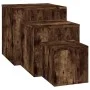 3-piece smoked oak plywood side tables by vidaXL, Side tables - Ref: Foro24-815987, Price: 76,00 €, Discount: %