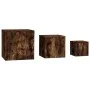 3-piece smoked oak plywood side tables by vidaXL, Side tables - Ref: Foro24-815987, Price: 76,00 €, Discount: %