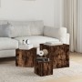 3-teilige Beistelltische aus geräuchertem Eichensperrholz von vidaXL, Seitentische - Ref: Foro24-815987, Preis: 77,32 €, Raba...