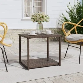 Synthetic rattan side table brown 55x45x49 cm by vidaXL, Side tables - Ref: Foro24-319405, Price: 26,20 €, Discount: %