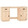 Desk with solid pine wood cabinets 135x50x75 cm by vidaXL, Desks - Ref: Foro24-3107844, Price: 179,09 €, Discount: %