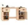 Desk with solid pine wood cabinets 135x50x75 cm by vidaXL, Desks - Ref: Foro24-3107844, Price: 179,09 €, Discount: %