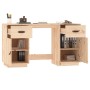 Escritorio con armarios madera maciza de pino 135x50x75 cm de vidaXL, Escritorios - Ref: Foro24-3107844, Precio: 176,76 €, De...
