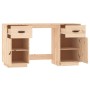 Escritorio con armarios madera maciza de pino 135x50x75 cm de vidaXL, Escritorios - Ref: Foro24-3107844, Precio: 176,76 €, De...