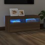 TV-Schrank mit LED-Leuchten, braune Eiche, 90 x 35 x 40 cm von vidaXL, TV-Möbel - Ref: Foro24-815677, Preis: 57,80 €, Rabatt: %