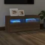 TV-Schrank mit LED-Leuchten, braune Eiche, 90 x 35 x 40 cm von vidaXL, TV-Möbel - Ref: Foro24-815677, Preis: 56,98 €, Rabatt: %