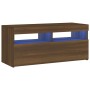 TV-Schrank mit LED-Leuchten, braune Eiche, 90 x 35 x 40 cm von vidaXL, TV-Möbel - Ref: Foro24-815677, Preis: 57,80 €, Rabatt: %